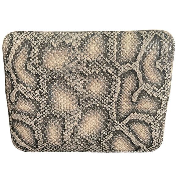 Louise Et Cie | Bubble Snake Embossed Leather Framed Mini Bag | Toasted Almond - Picture 5 of 12